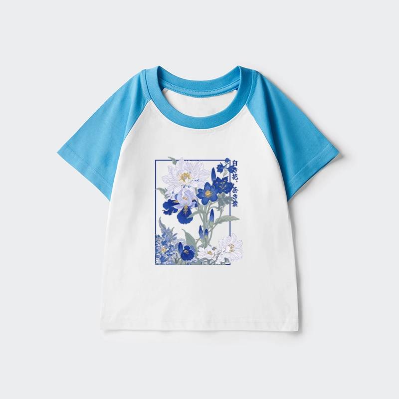 Tokyo-Tiger Blossoms Of The Firmament Kids Raglan T-shirt