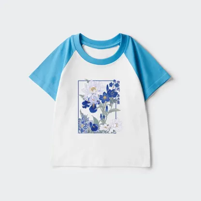 Tokyo-Tiger Blossoms Of The Firmament Kids Raglan T-shirt