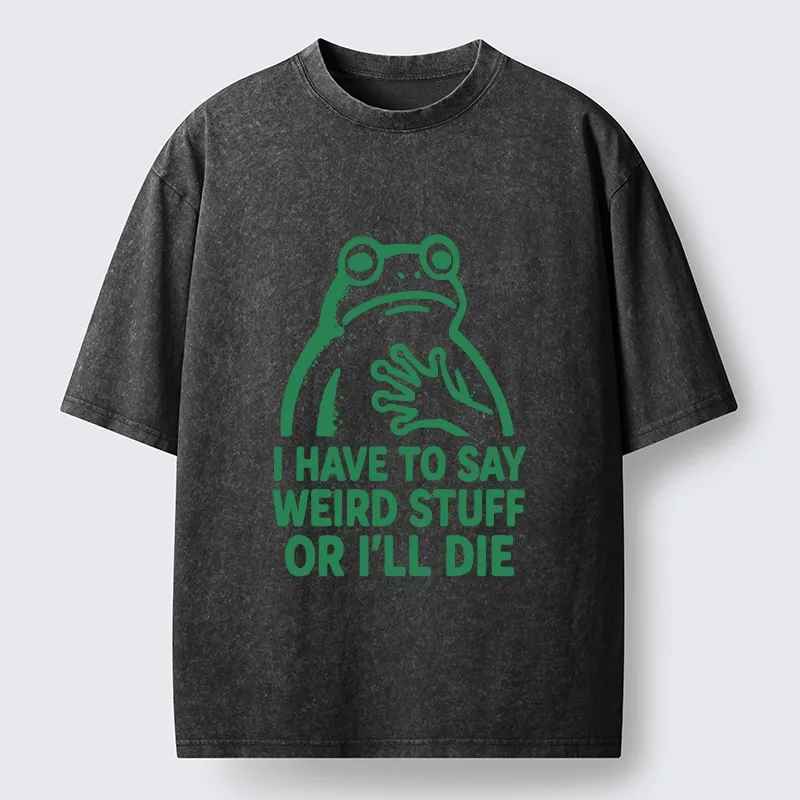 Tokyo-Tiger Weird Frog Funny Meme Shirt Washed T-Shirt Sale
