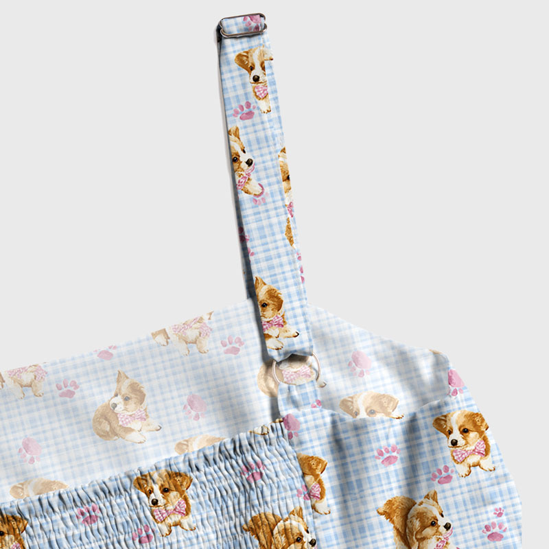 Tokyo-Tiger Paws and Corgi Cuties Maxi Dress