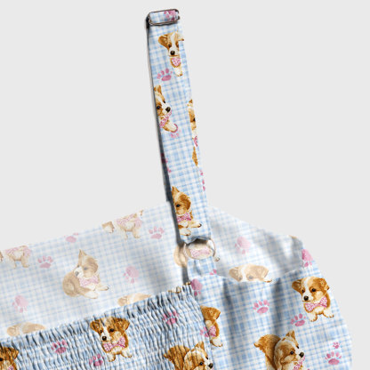 Tokyo-Tiger Paws and Corgi Cuties Maxi Dress