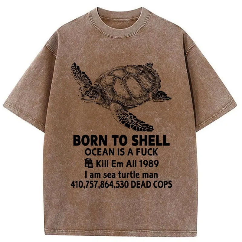Tokyo-Tiger Born To Shell Washed T-Shirt