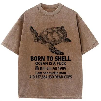 Tokyo-Tiger Born To Shell Washed T-Shirt