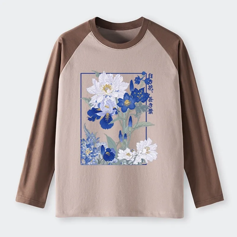 Tokyo-Tiger Blossoms Of The Firmament Raglan Long Sleeve T-shirt