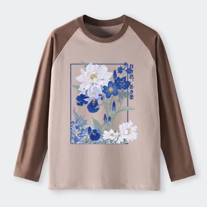 Tokyo-Tiger Blossoms Of The Firmament Raglan Long Sleeve T-shirt