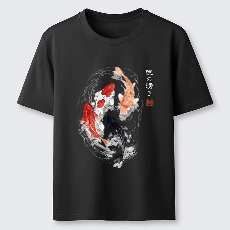 Tokyo-Tiger Koi Fish Flow In Traditional Ink Style Classic T-Shirt