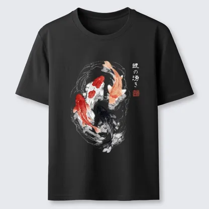 Tokyo-Tiger Koi Fish Flow In Traditional Ink Style Classic T-Shirt