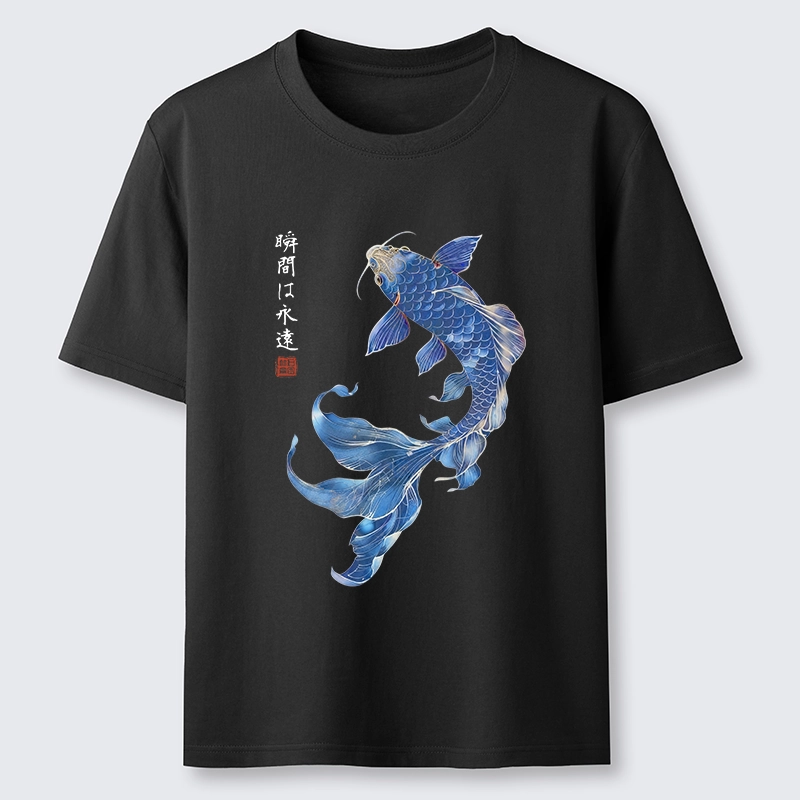 Tokyo-Tiger Lucky Blue Koi Fish Art Classic T-Shirt