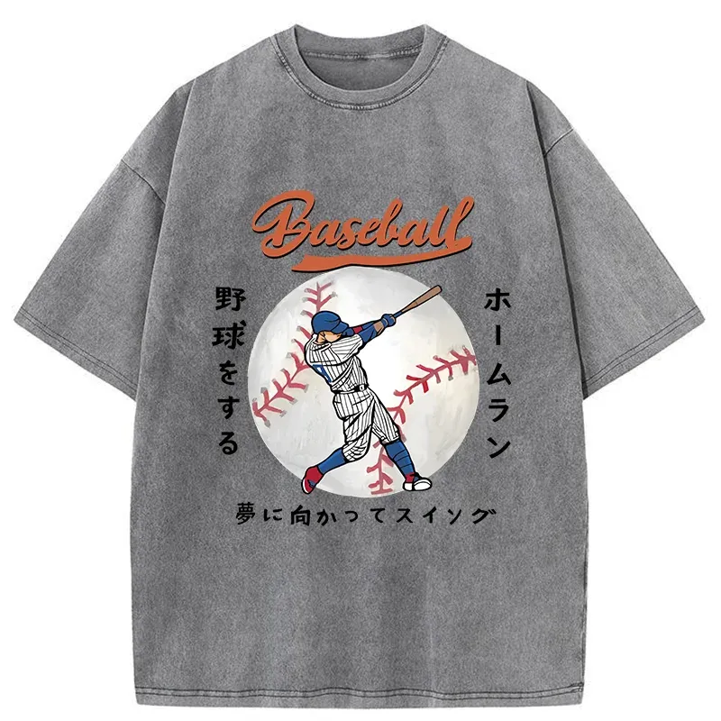 Tokyo-Tiger Japanese Baseball Washed T-Shirt