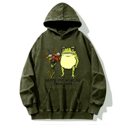 Tokyo-Tiger Frog Sorry Mode Activated Washed Hoodie