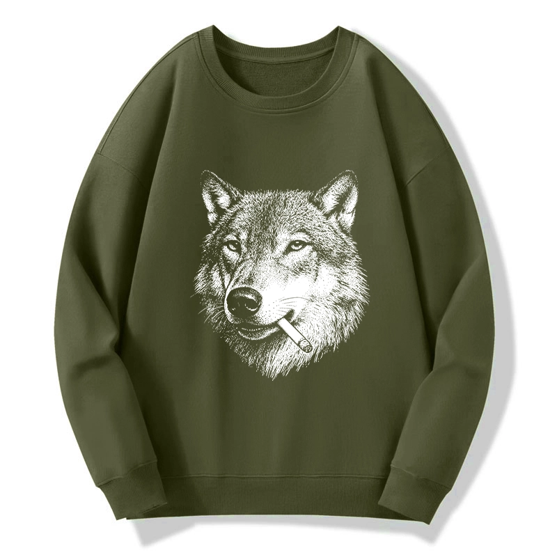Tokyo-Tiger Cool Wolf Meme Bad Decisions Pending Classic Sweatshirt