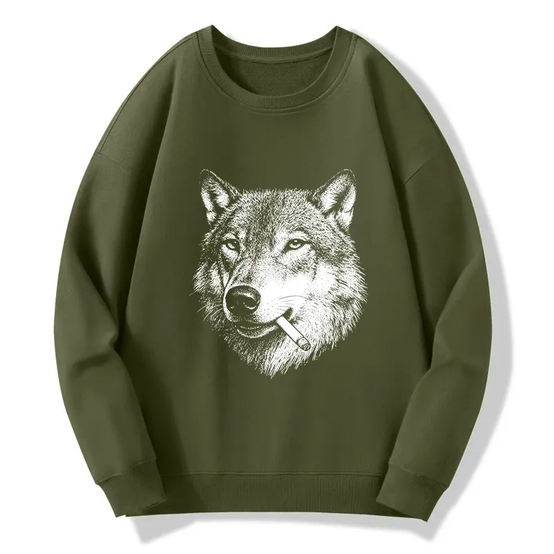 Tokyo-Tiger Cool Wolf Meme Bad Decisions Pending Classic Sweatshirt
