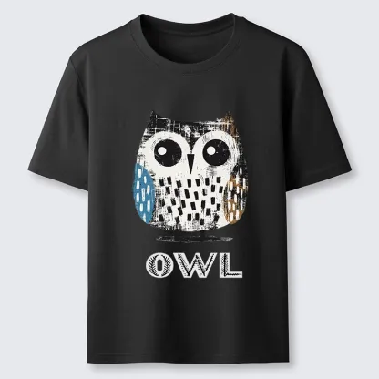 Tokyo-Tiger Minimalist Owl Illustration Print Classic T-Shirt