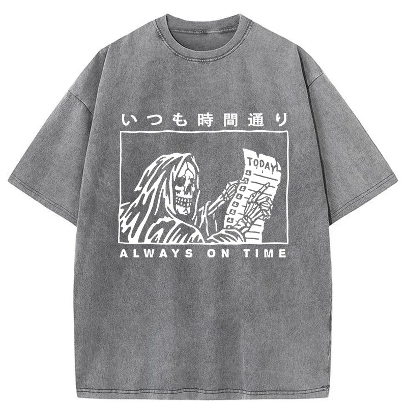 Tokyo-Tiger Punctual Skeleton Washed T-Shirt