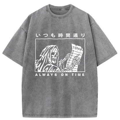 Tokyo-Tiger Punctual Skeleton Washed T-Shirt