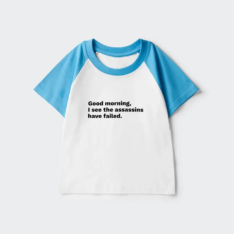 Tokyo-Tiger Assassins Failed Morning Quote Art Kids Raglan T-shirt
