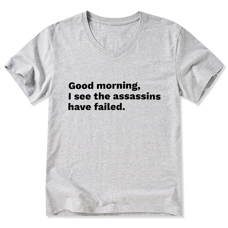 Tokyo-Tiger Assassins Failed Morning Quote Art V-Neck Classic T-Shirt
