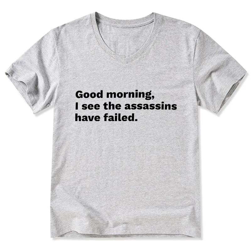 Tokyo-Tiger Assassins Failed Morning Quote Art V-Neck Classic T-Shirt