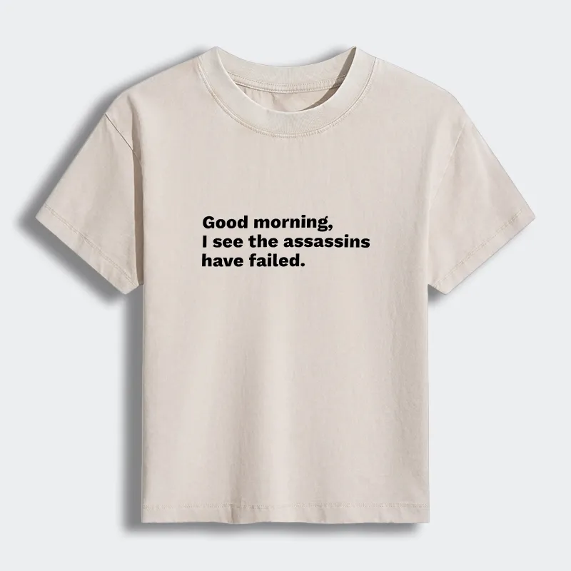 Tokyo-Tiger Assassins Failed Morning Quote Art Women's Washed T-shirt