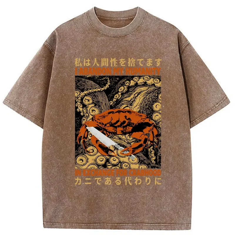 Tokyo-Tiger I Abandon My Humanity Washed T-Shirt