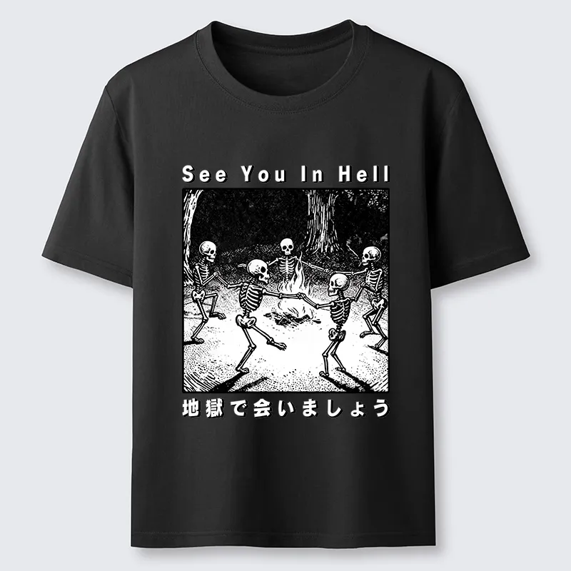 Tokyo-Tiger Funny Skeleton Hell Party Classic T-Shirt