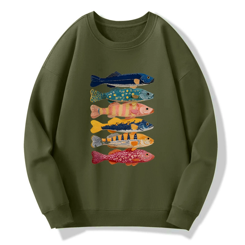 Tokyo-Tiger Colorful Fish Art Collection Classic Sweatshirt