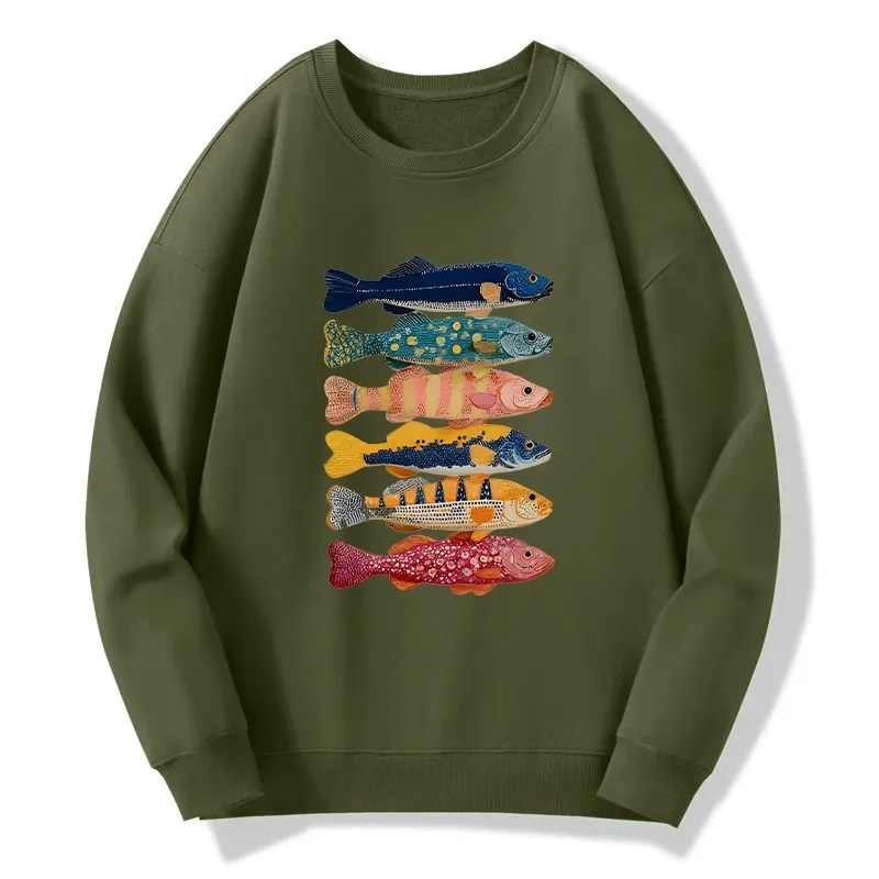 Tokyo-Tiger Colorful Fish Art Collection Classic Sweatshirt