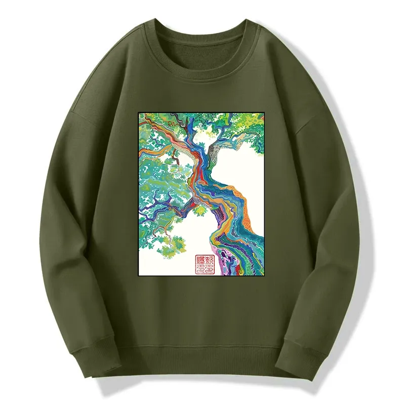 Tokyo-Tiger Colorful Magic Tree Classic Sweatshirt
