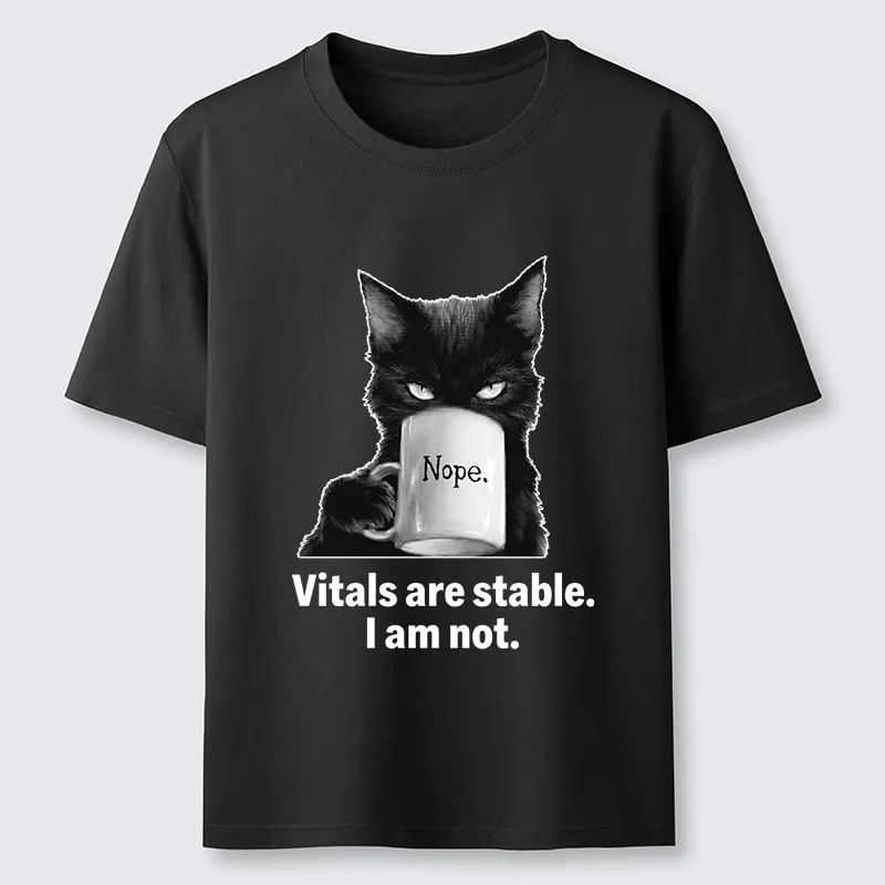 Tokyo-Tiger Grumpy Black Cat Coffee Meme Classic T-Shirt