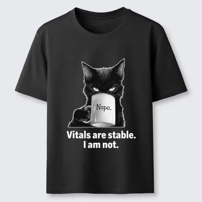 Tokyo-Tiger Grumpy Black Cat Coffee Meme Classic T-Shirt