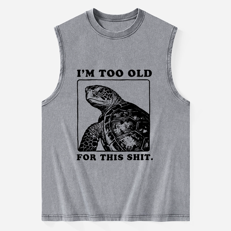 Tokyo-Tiger Turtle I Quit Meme Energy Washed Tank