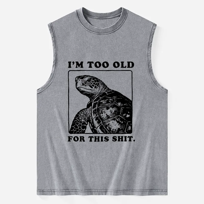 Tokyo-Tiger Turtle I Quit Meme Energy Washed Tank
