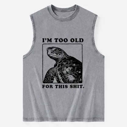 Tokyo-Tiger Turtle I Quit Meme Energy Washed Tank