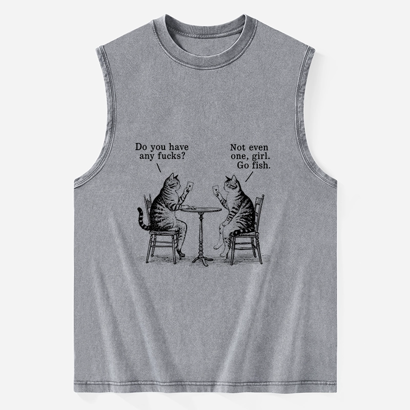 Tokyo-Tiger Cat Poker Night Washed Tank
