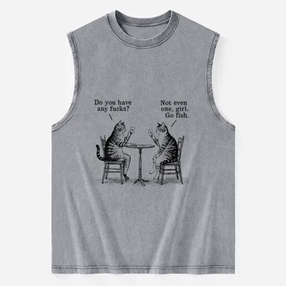 Tokyo-Tiger Cat Poker Night Washed Tank