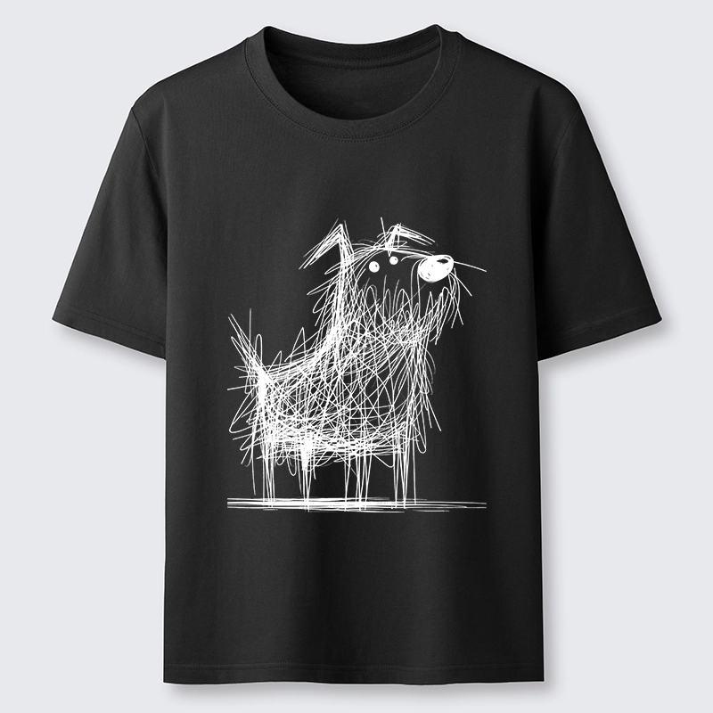 Tokyo-Tiger Cute Scrawled Dog Line Art Classic T-Shirt