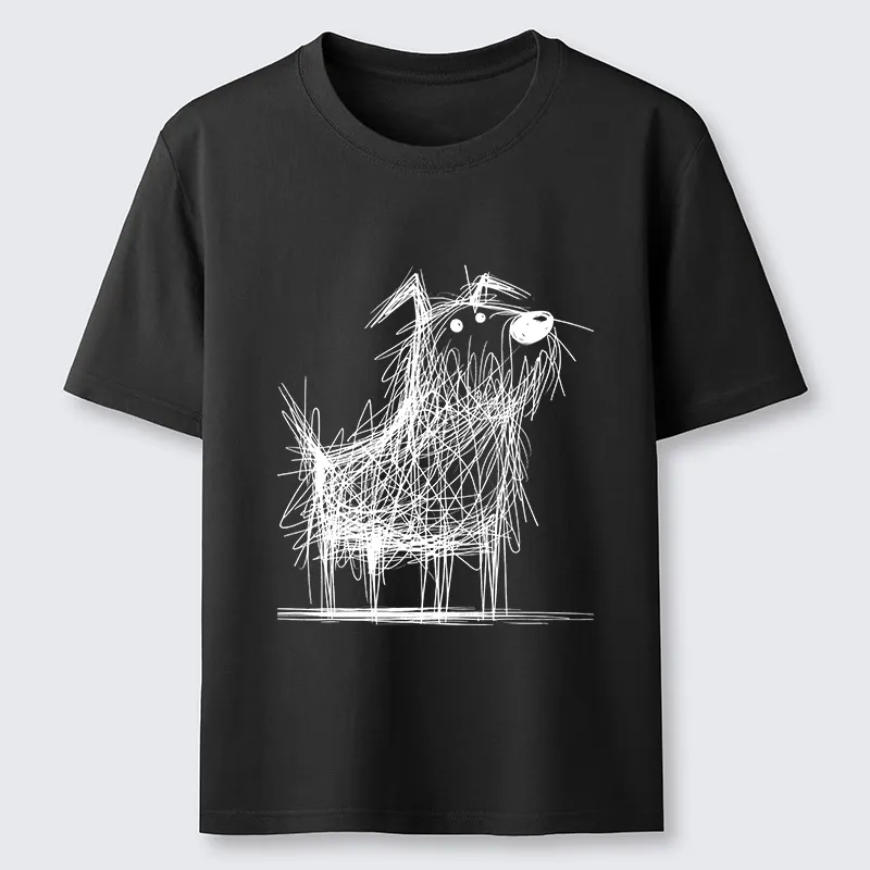 Tokyo-Tiger Cute Scrawled Dog Line Art Classic T-Shirt