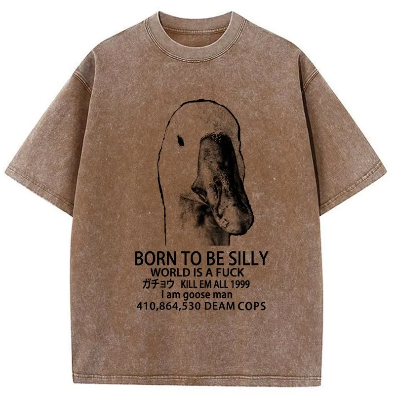 Tokyo-Tiger Born To Be Silly Washed T-Shirt
