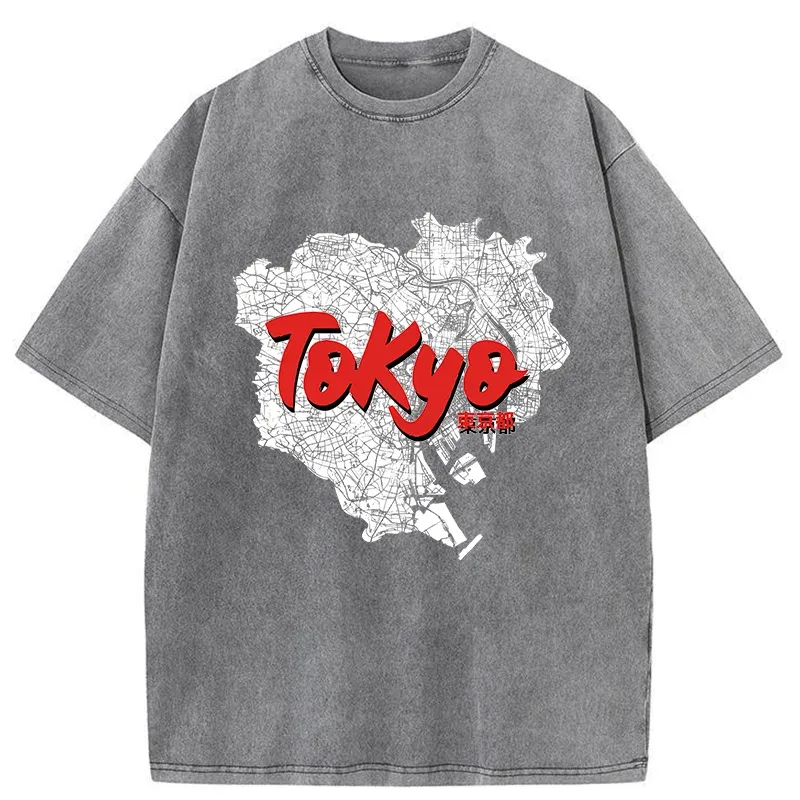 Tokyo-Tiger Tokyo City Area Washed T-Shirt