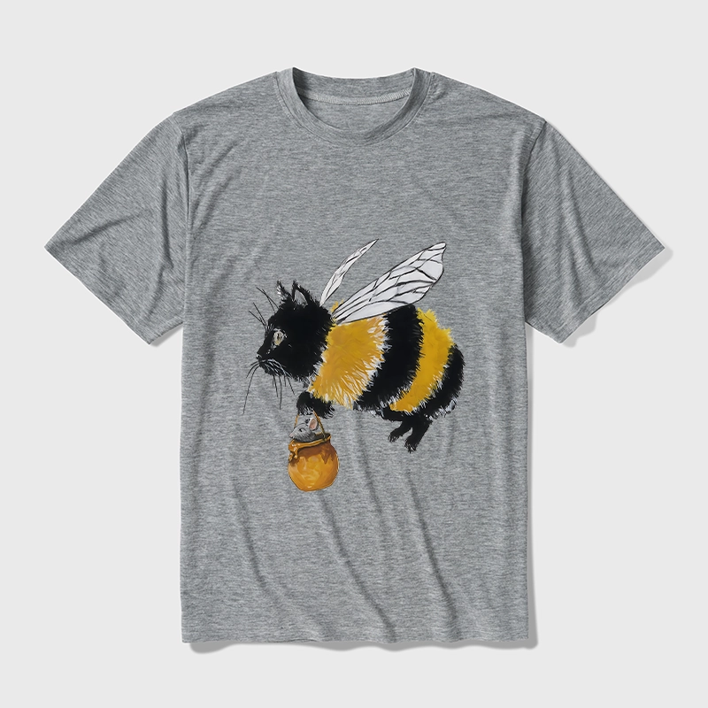 Tokyo-Tiger Catbee Funny Cotton Blend T-Shirt