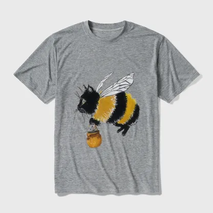 Tokyo-Tiger Catbee Funny Cotton Blend T-Shirt