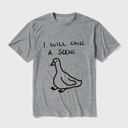 Tokyo-Tiger Stupid Goose Funny Japan Retro Cotton Blend T-Shirt