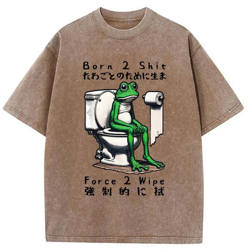 Tokyo-Tiger Melancholy Frog Washed T-Shirt