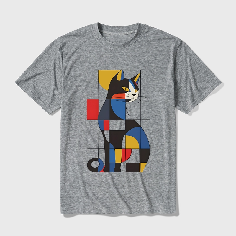 Tokyo-Tiger Mondrian Cat Cotton Blend T-Shirt
