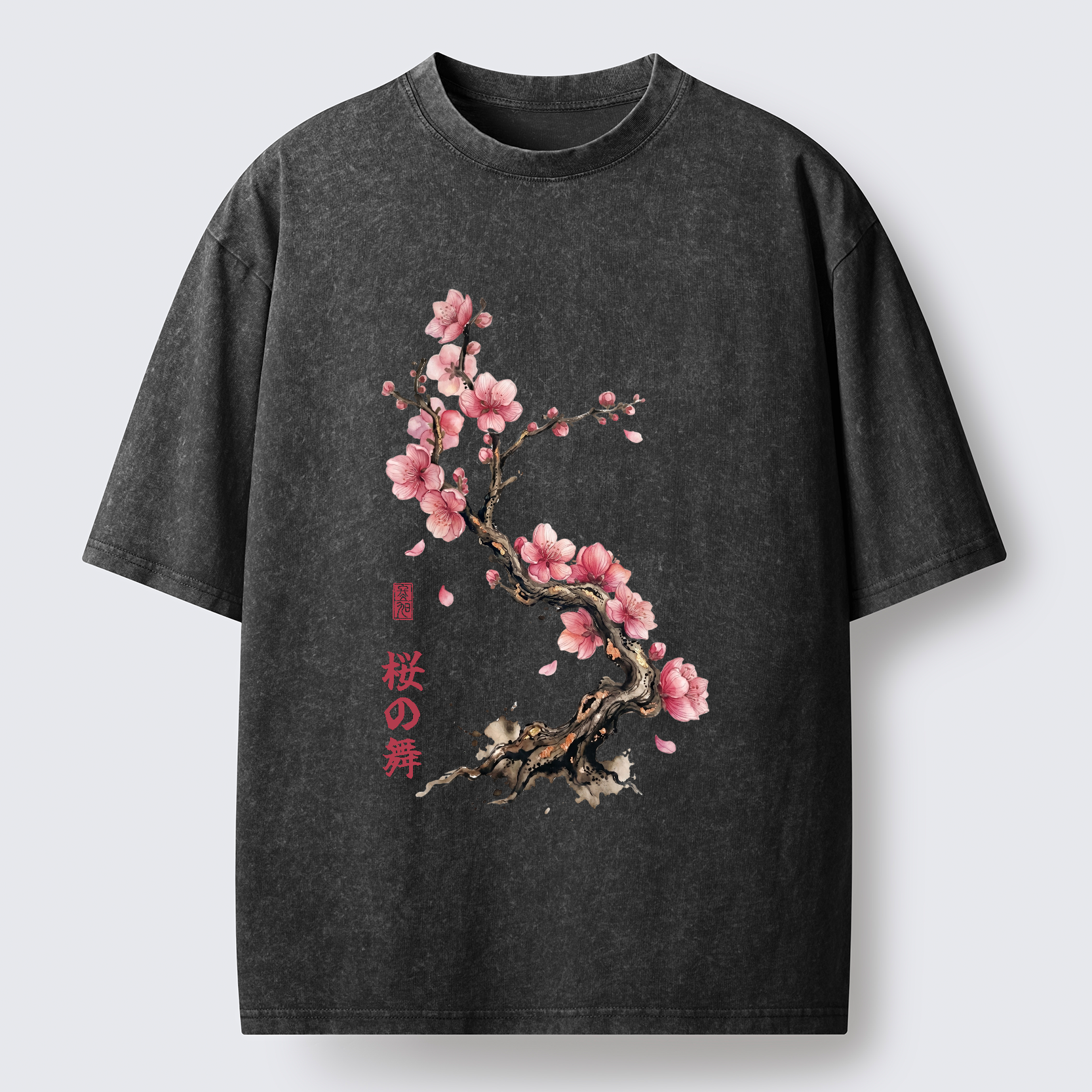 Tokyo-Tiger Sakura Petal Dance Washed T-Shirt