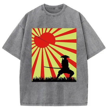 Tokyo-Tiger Samurai Who Cut The Sun Washed T-Shirt