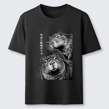 Tokyo-Tiger Capybara Surveillance Squad Classic T-Shirt