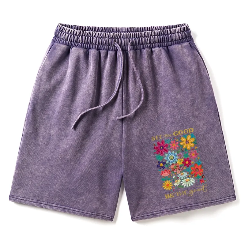 Tokyo-Tiger Flower：See The Good Be The Good Washed Shorts