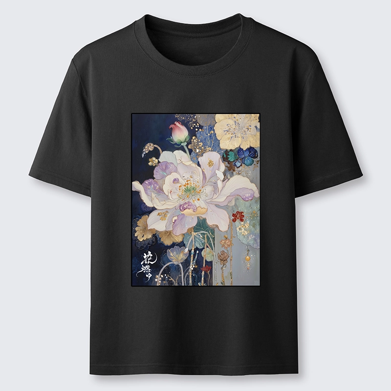 Tokyo-Tiger Golden Flower Bloom In The Night Classic T-Shirt