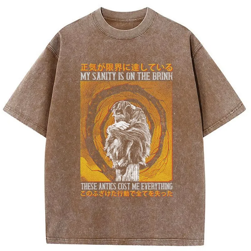 Tokyo-Tiger My Sanity Is On The Brink Washed T-Shirt